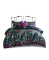 Madison Park Tasha Floral 5-pc. Comforter Set, King/california King In Black
