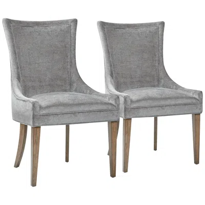 Madison Park Ultra Slate Dark Gray Dining Side Chairs Set Of 2