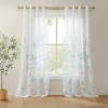 Madison Park Vera Grommet Top Sheer Single Curtain Panel In Blue