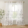 Madison Park Vera Grommet Top Sheer Single Curtain Panel In White