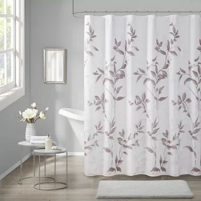 Madison Park Vera Shower Curtain In Purple
