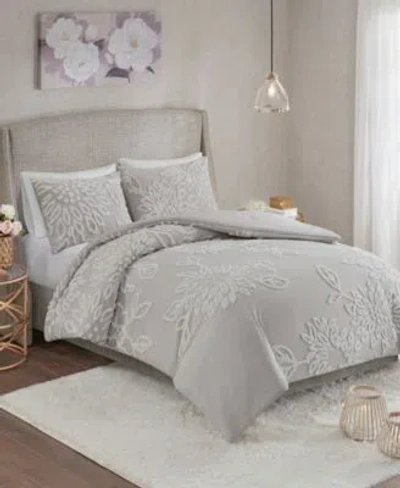 Madison Park Veronica Floral Duvet Cover Sets In Gray