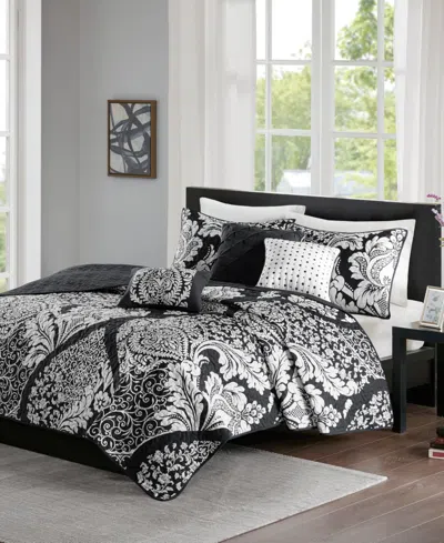 Madison Park Vienna 6-pc. Quilt Set, King/california King In Black