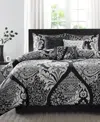 Madison Park Vienna 7-pc. Comforter Set, Queen In Black
