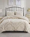 Madison Park Viola Damask 3-pc. Comforter Set, King/california King In Taupe