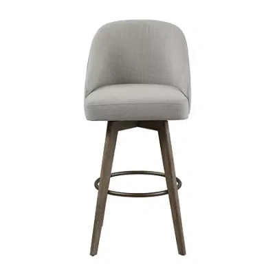 Madison Park Walsh Dining Room Collection Upholstered Swivel Bar Stool In Gray
