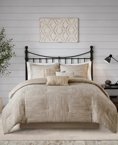Madison Park Walter Seersucker 7-pc. Comforter Set, King In Taupe