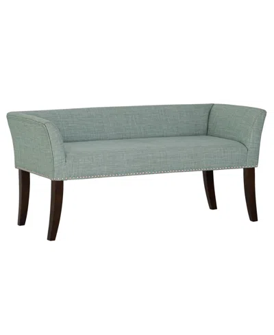 Madison Park Welburn 49.5" Upholstered Accent Bench In Green