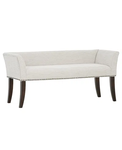 Madison Park Welburn 49.5" Upholstered Accent Bench In Gray