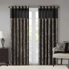 Madison Park Whitman Rod Pocket Light-filtering Set Of 2 Curtain Panel In Black