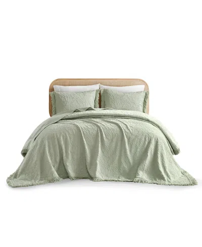 Madison Park Willow Lightweight Breathable 3-pc. Bedspread Set, King In Green