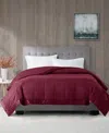 Madison Park Windom Lightweight Down Alternative Satin Trim Blanket, Twin In Burgundy
