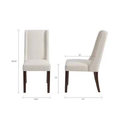 Madison Park Wing Dining Chair (set Of 2) In White