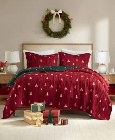 Madison Park Winter Holiday 3 Pc. Coverlet Sets In Red