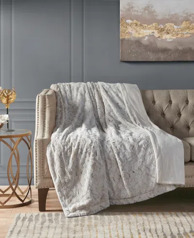 MADISON PARK ZURI FAUX FUR BLANKET, KING