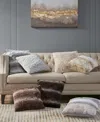 Madison Park Zuri Faux-fur Decorative Pillow, 20" X 20" In Leopard