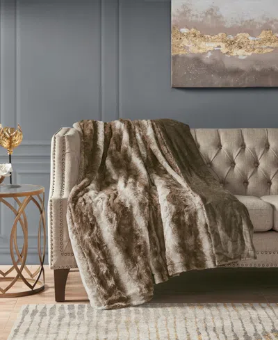 Madison Park Zuri Faux-fur Throw, 50" X 60" In Multi