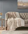 Madison Park Zuri Faux-fur Throw, 60" X 70" In Brown