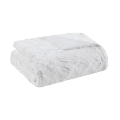 Madison Park Zuri Oversized Faux Fur Ultra-soft Luxury Throw In White