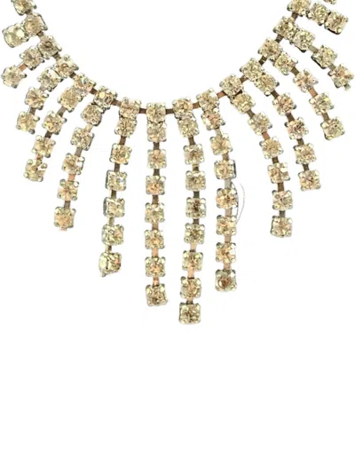 Madison Rhinestone-embellished Fringe Necklace In Pattern