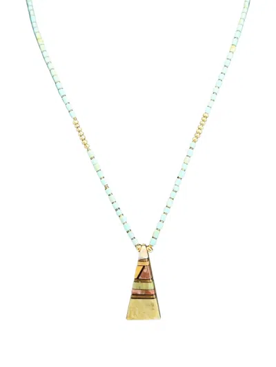 Madison Santo Domingo-3 Turquoise Necklace In Gold
