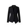 Madison / Savile Women's Black The Rebel Asymmetrical Blazer In Black