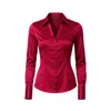 Madison / Savile Women's Rose Red Haven Fitted Satin Shirt Two In Red