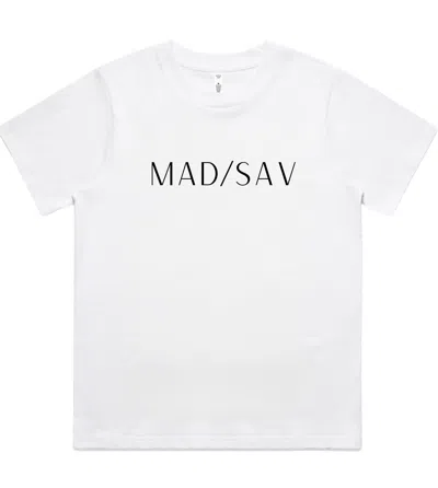 Madison / Savile Women's White Mad Sav Logo T-shirt