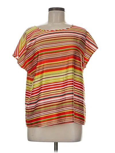 Pre-owned Madison Short Sleeve Blouse In Orange