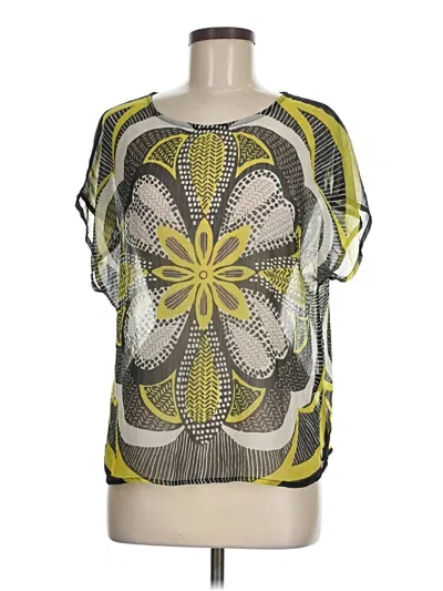 Pre-owned Madison Short Sleeve Blouse In Yellow