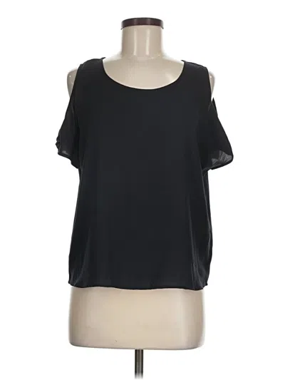 Pre-owned Madison Short Sleeve Top Black Cold Shoulder Neckline Tops