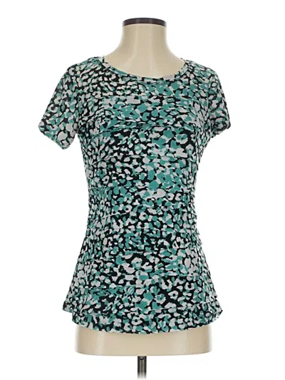 Pre-owned Madison Short Sleeve Top Teal Sweetheart Neckline Tops