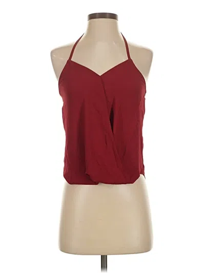 Pre-owned Madison Sleeveless Blouse In Burgundy