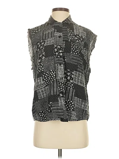 Pre-owned Madison Sleeveless Blouse In Gray