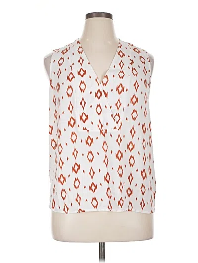 Pre-owned Madison Sleeveless Blouse In White