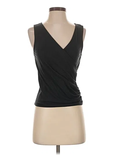 Pre-owned Madison Sleeveless Top Black Plunge Neckline Tops