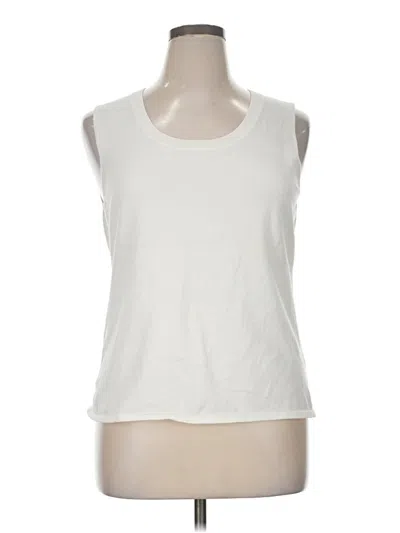 Pre-owned Madison Sleeveless Top Ivory Scoop Neck Tops