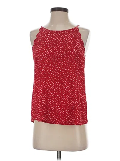 Pre-owned Madison Sleeveless Top Red Halter Neckline Tops