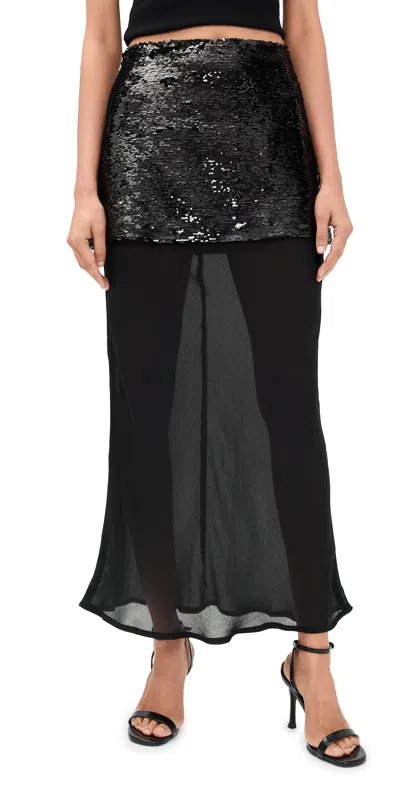 Madison The Label Aveline Maxi Skirt Black