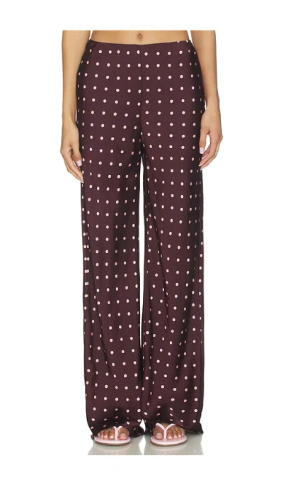 Madison The Label Giovanna Pant In Burgundy