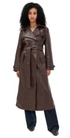 Madison The Label Hutson Trench Coat Choc In Brown