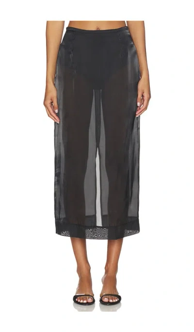 Madison The Label Knox Midi Skirt In Black