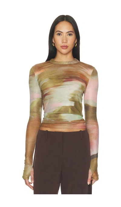 Madison The Label Langärmeliges Shirt Rumi In Brown
