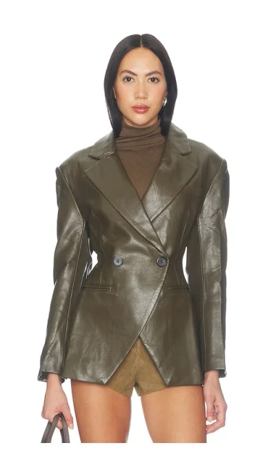 Madison The Label Layla Blazer In Green