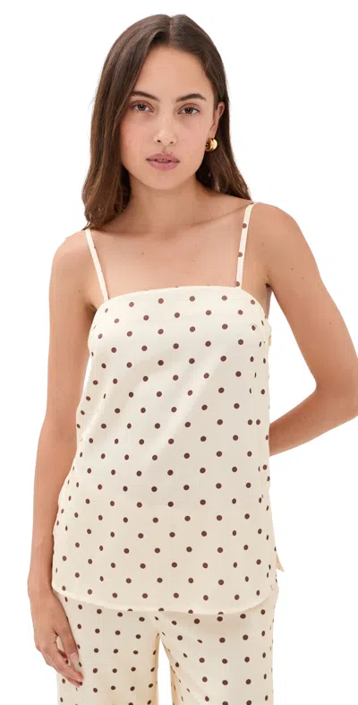 Madison The Label Santos Top Lemon W/ Choc Spot In Multi