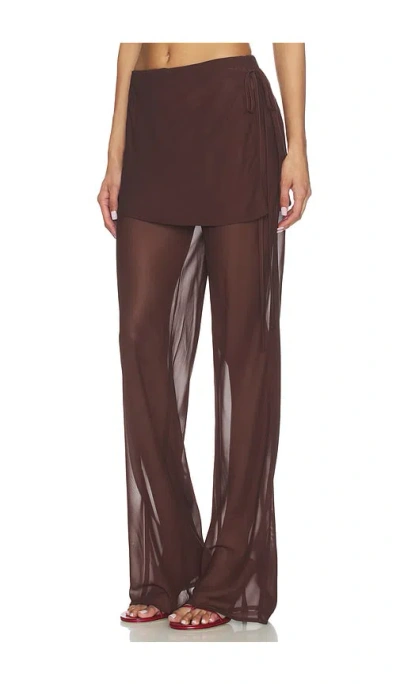 Madison The Label Sara Pant In Brown