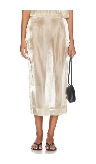 Madison The Label X Revolve Knox Midi Skirt In Beige