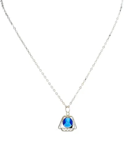 Madison Virgin Mary Pendant Necklace In Metallic