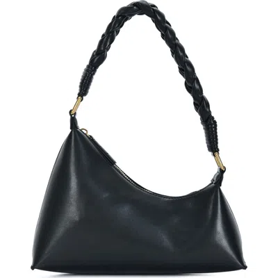 Madison West Braid Handle Asymmetric Shoulder Bag In Black