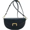 Madison West Buckle Half Moon Crossbody Bag